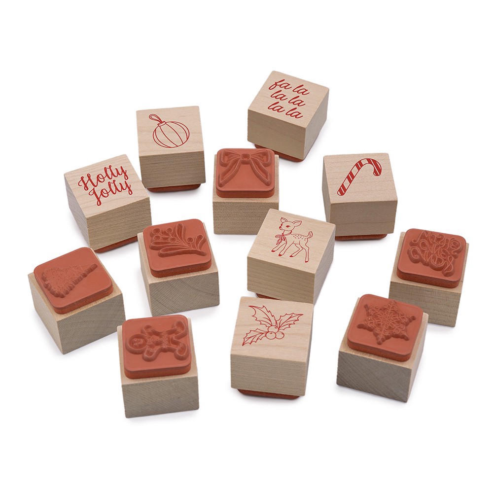 slide 2 of 3, Christmas Wood Stamp Set By Recollections, 4 in x 1 in x 3 in