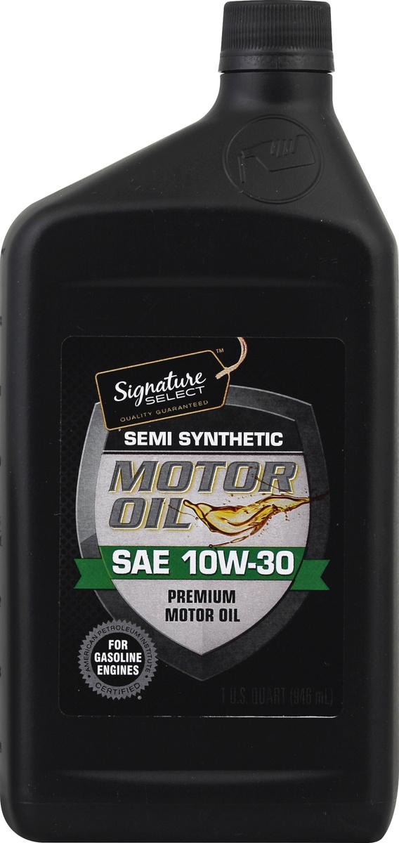slide 2 of 4, Signature Home Motor Oil Premium SAE 10W-30, 1 qt