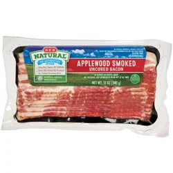 H-E-B Natural Uncured Applewood Smoked Bacon