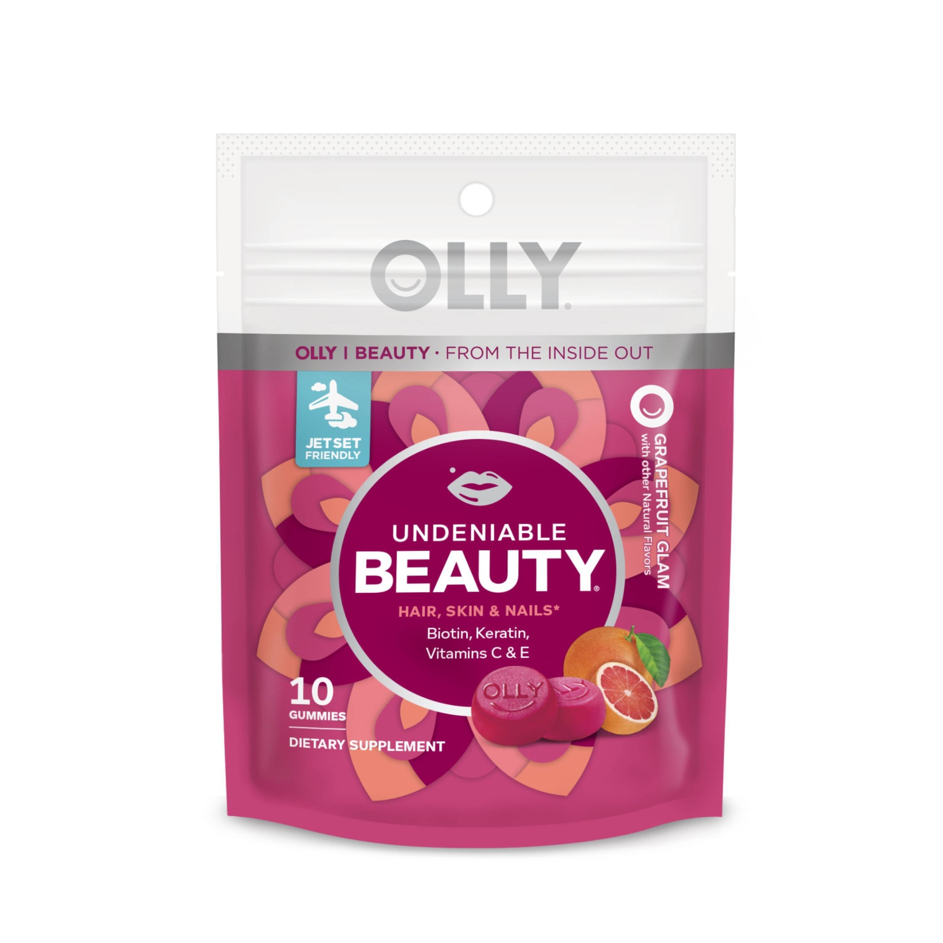 slide 1 of 2, Olly Undeniable Beauty Dietary Supplement Pouch - Grapefruit Glam, 10 ct