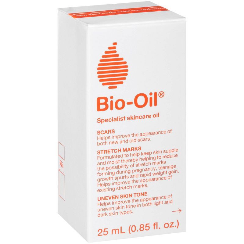 slide 2 of 9, Bio-Oil Skincare Oil for Scars and Stretchmarks - with Vitamin A & E Calendula - 0.85 fl oz, 0.85 fl oz
