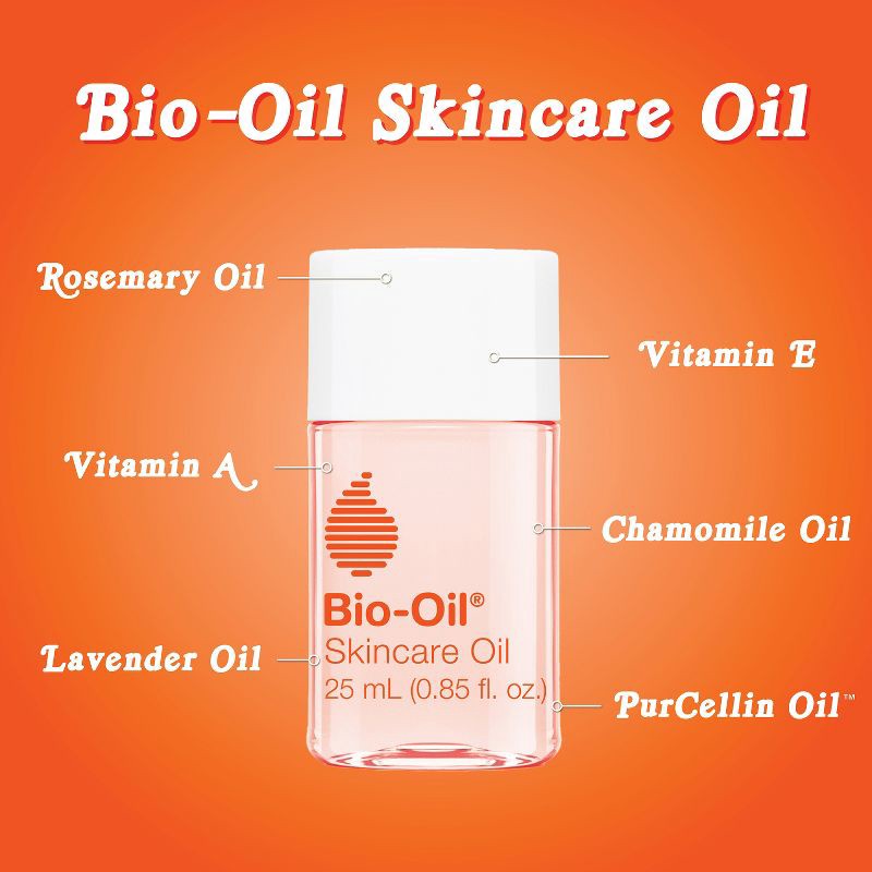 slide 4 of 11, Bio-Oil Skincare Oil for Scars and Stretchmarks - with Vitamin A & E Calendula - 0.85 fl oz, 0.85 fl oz