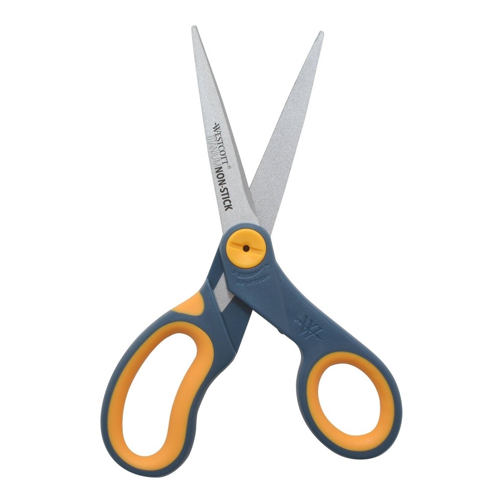 slide 2 of 5, Westcott Wescott Titanium Bonded Non-Stick Scissor 8" - Gray/Orange, 1 ct