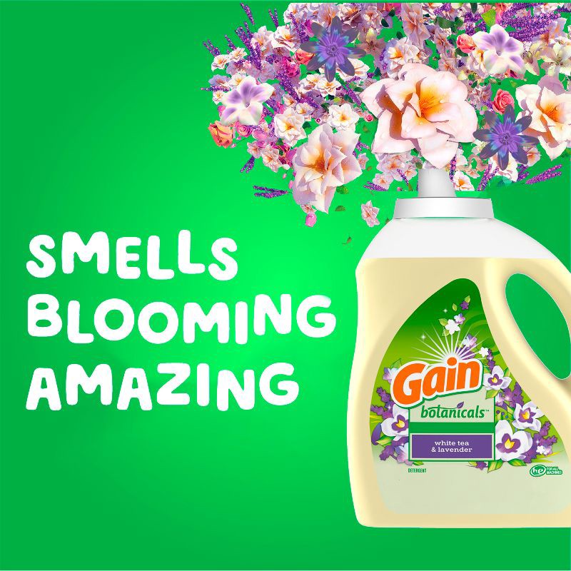slide 4 of 6, Gain Botanicals White Tea & Lavender HE Concentrated Liquid Laundry Detergent 78 Loads - 113 fl oz, 113 fl oz
