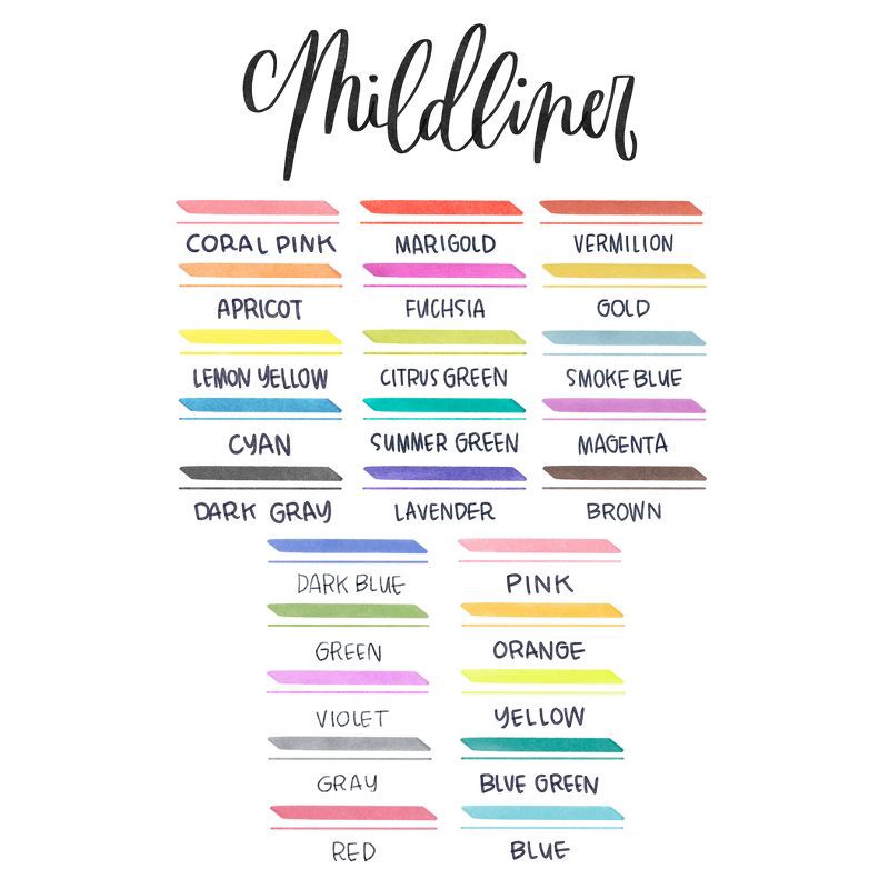 slide 4 of 9, Zebra 25ct Mildliner Dual-tip Creative Colorful Markers Gifting: Highlighters, Fine & Bold, Multicolored Ink, Ages 13+, 25 ct