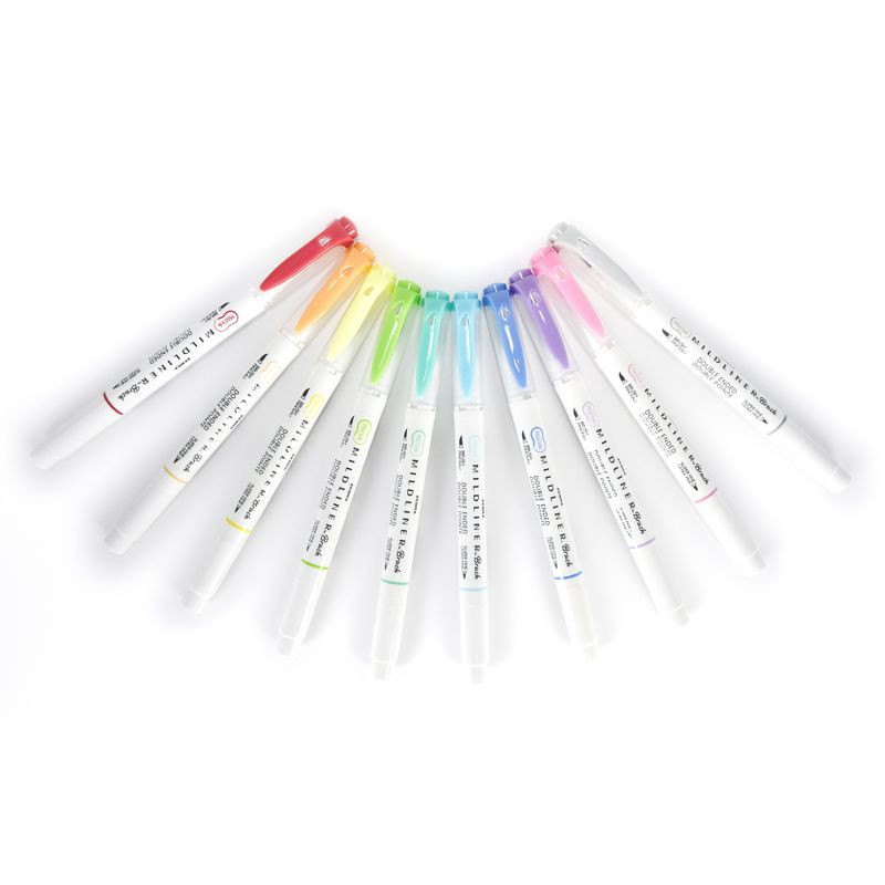 slide 2 of 9, Zebra 10ct Mildliner Dual-tip Creative Colorful Markers Gifting: Artist Markers, 0.4mm & 0.6mm, Water-Resistant, Quick Drying, 10 ct