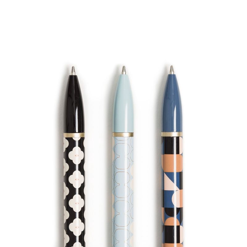slide 3 of 6, 3ct Ballpoint Pens Black Ink - The Monterey - U Brands, 3 ct