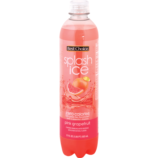 slide 1 of 1, Best Choice Splash Ice Pink Grapefruit, 17 oz