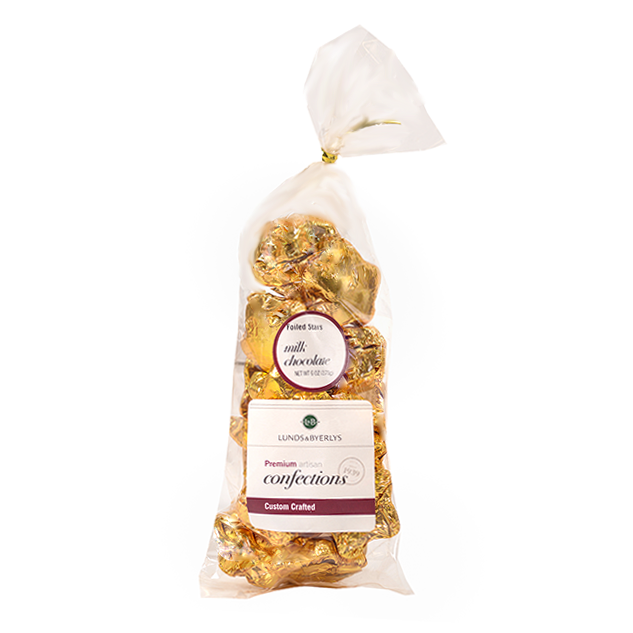 slide 1 of 1, L&B Milk Chocolate Stars, 6 oz