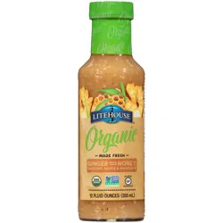 Litehouse Organic Ginger with Honey Dressing, Sauce & Marinade 12 fl. oz. Bottle