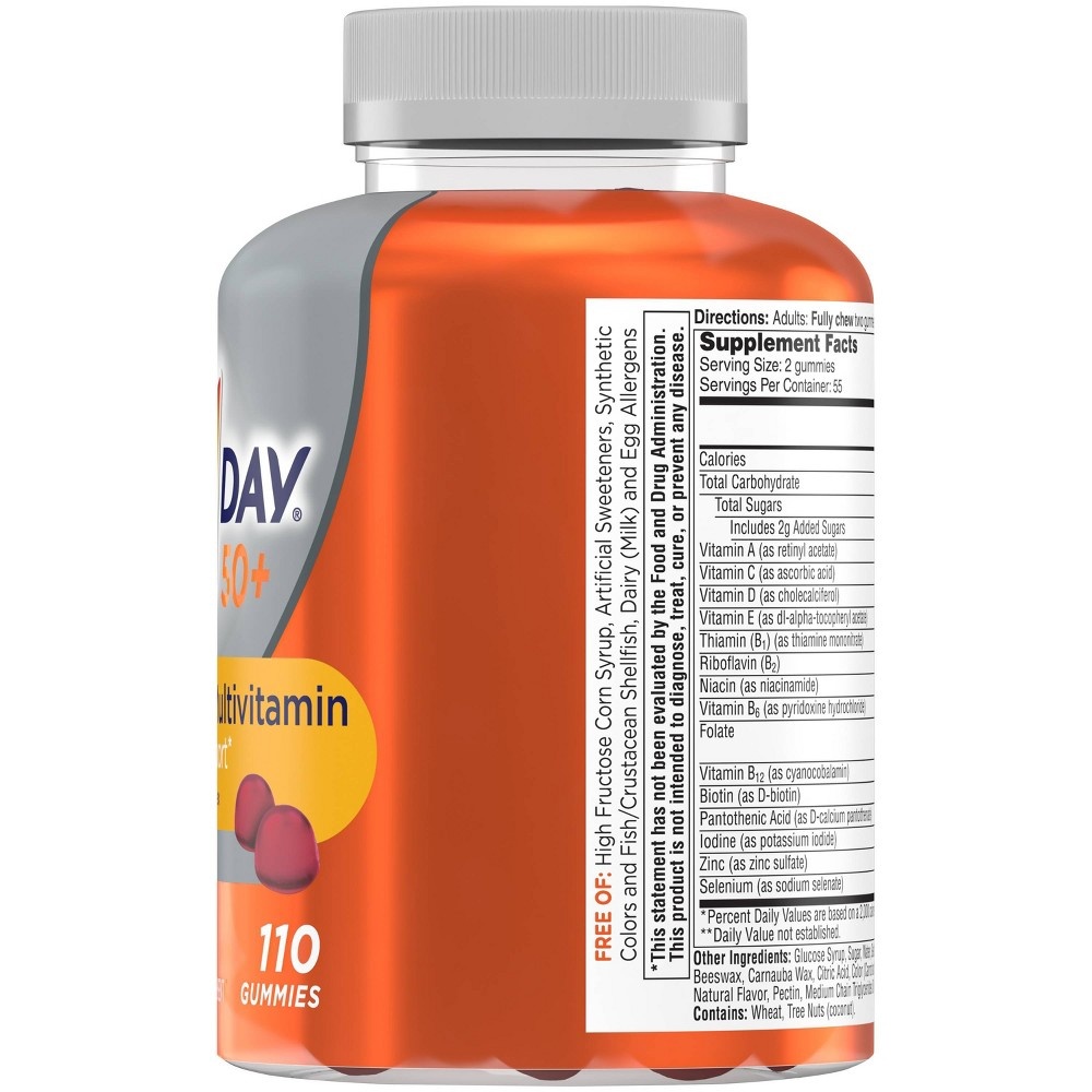 slide 2 of 4, One A Day Women 50+ Multivitamins Gummies, 110 ct
