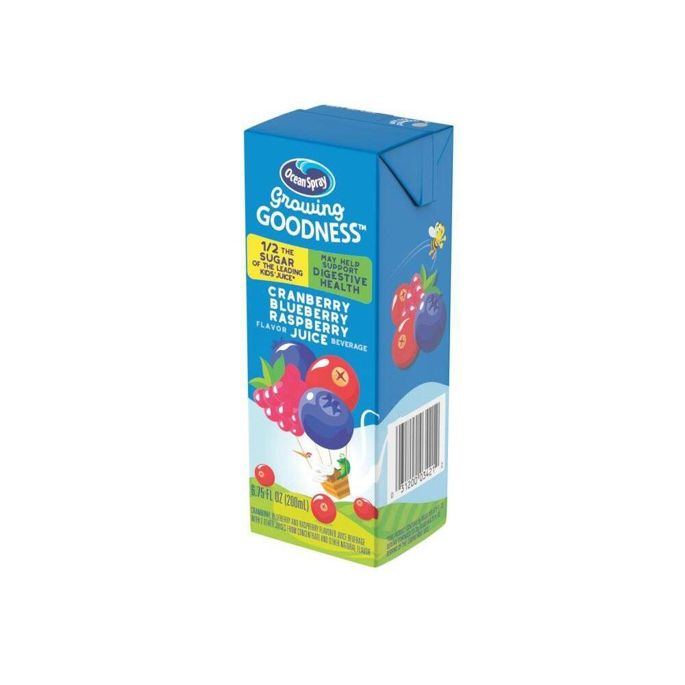slide 5 of 5, Ocean Spray Growing Goodness Cranberry Blueberry Raspberry Juice Drink, 8 ct, 6.75 fl oz