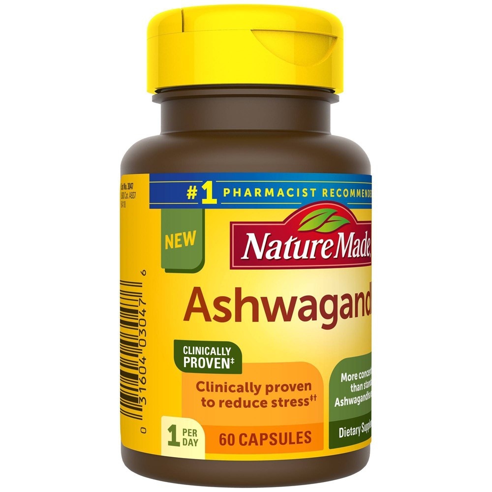 slide 2 of 5, Nature Made Ashwagandha Capsules, 60 ct