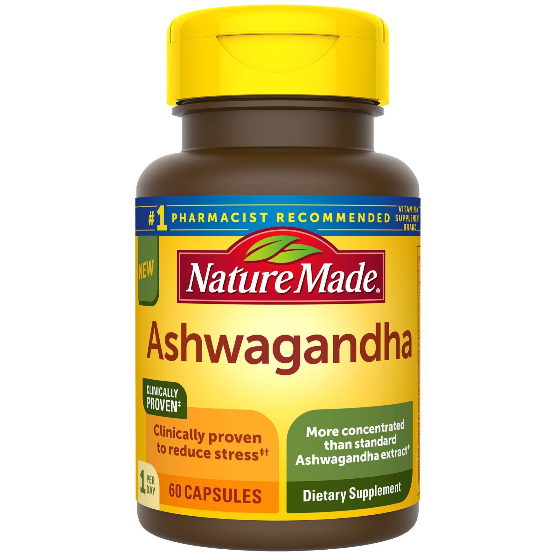 slide 1 of 5, Nature Made Ashwagandha Capsules, 60 ct