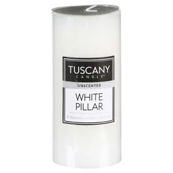 Tuscany Candle Tuscany Unscented White PIllar Candle