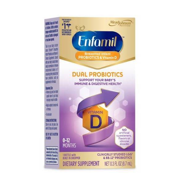 slide 1 of 5, Enfamil Dual Probiotic Infant Daily Drops, 0.3 fl oz