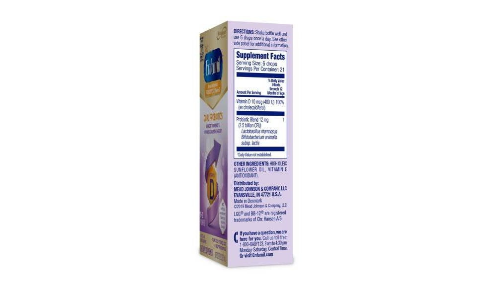 slide 4 of 5, Enfamil Dual Probiotic Infant Daily Drops, 0.3 fl oz