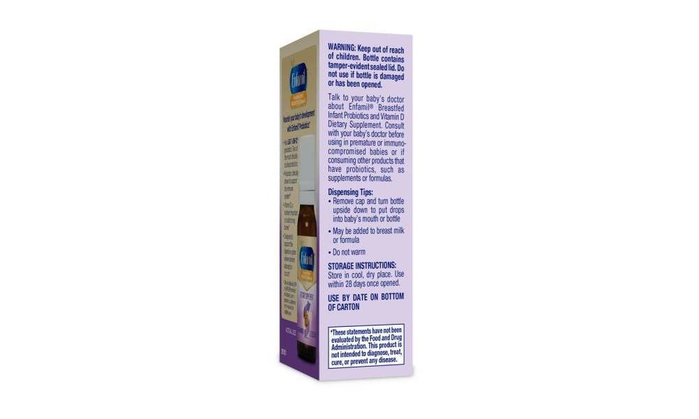 slide 5 of 5, Enfamil Dual Probiotic Infant Daily Drops, 0.3 fl oz