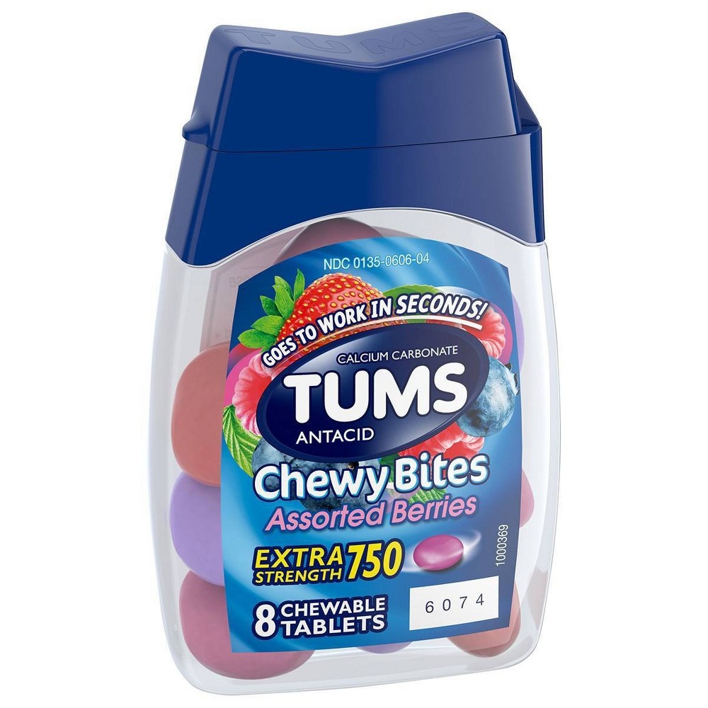 slide 3 of 3, TUMS Chewy Bites - Berry, 8 ct