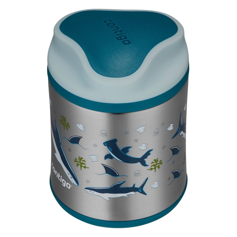 slide 2 of 3, Contigo Kids Food Jar Blue Sharks, 1 ct