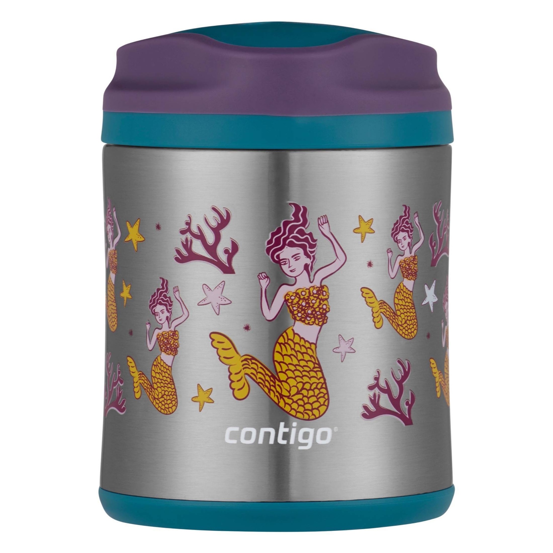 slide 1 of 3, Contigo Kids Food Jar Purple Mermaid, 1 ct