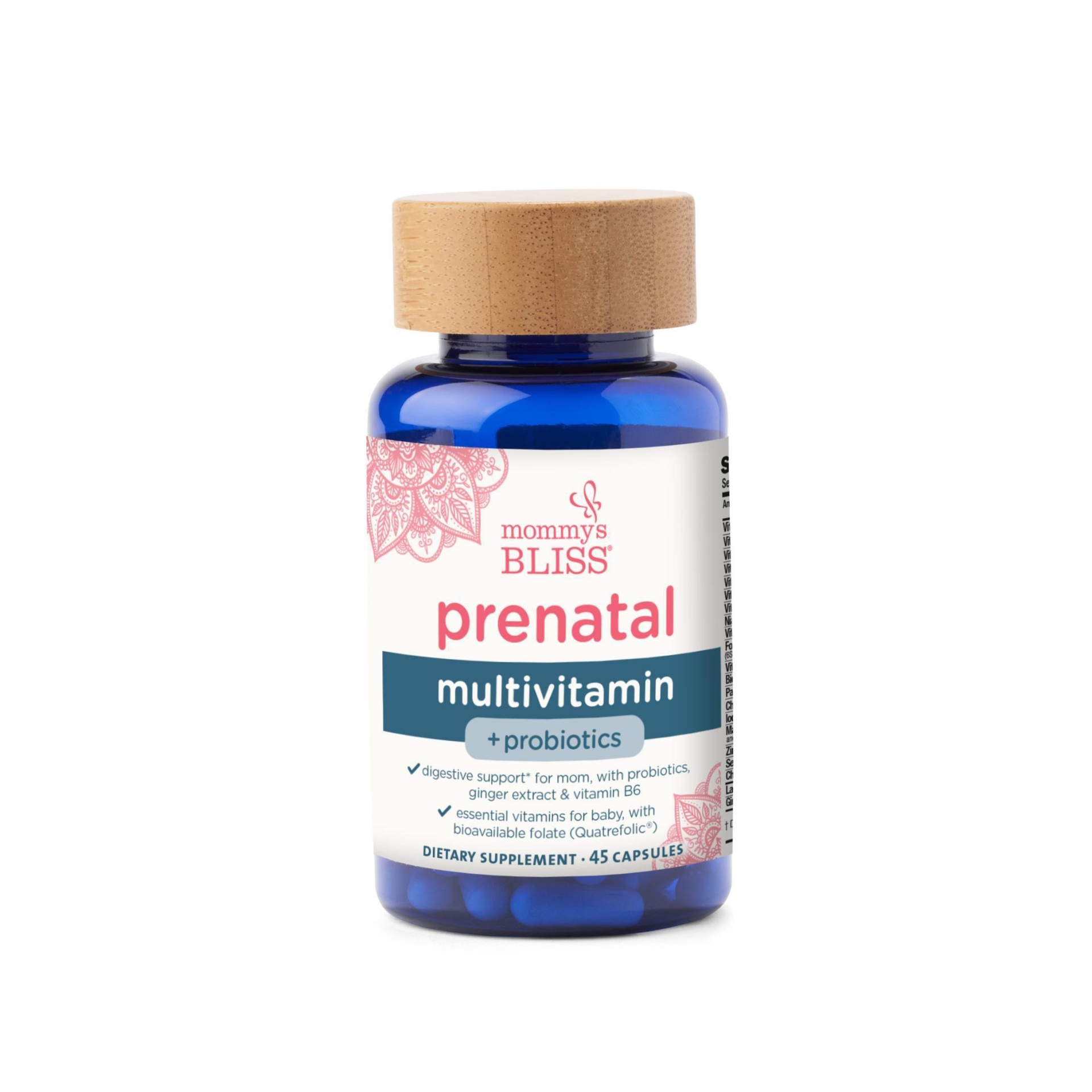 slide 1 of 3, Mommy's Bliss Prenatal Multivitamins + Probiotics, 45 ct