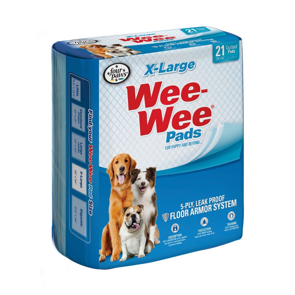 slide 5 of 5, Four Paws Wee-Wee Dog Pads - 21ct - XL, 21 ct