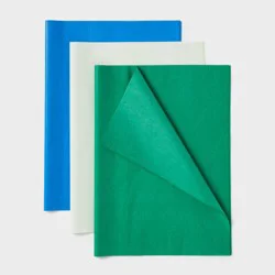 20ct Banded Tissue Gray/Green - Spritz™: Gift Wrap Tissue for Easter & All Occasions, 16.5" x 24", Multicolor, 20 Pack