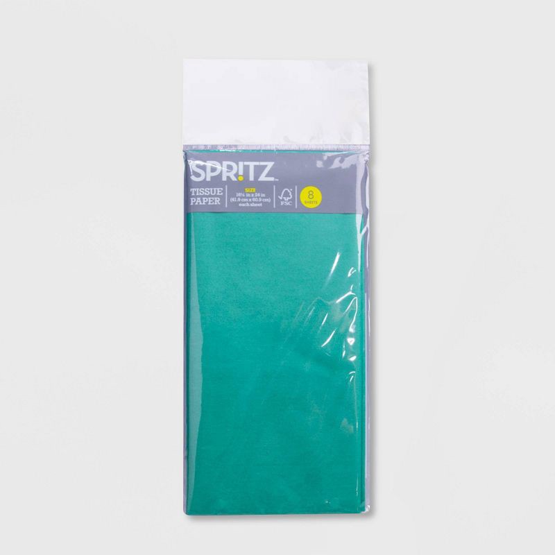 slide 1 of 1, 8ct Pegged Tissue Green - Spritz™, 8 ct