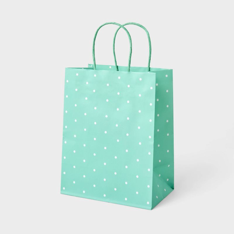 slide 1 of 3, Small Dot Print Bag Mint - Spritz™, 1 ct