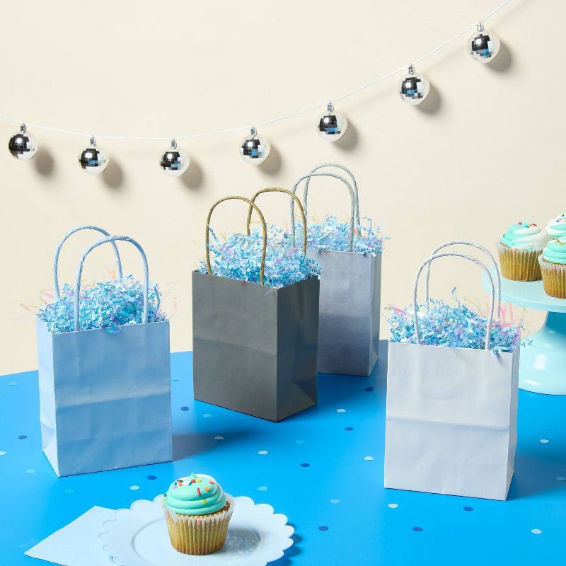 slide 2 of 3, 1.5oz Iridescent Paper Shred Filler Blue - Spritz™, 1.5 oz