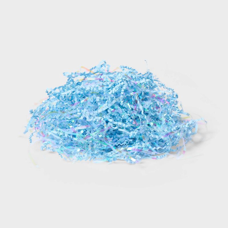 slide 3 of 3, 1.5oz Iridescent Paper Shred Filler Blue - Spritz™, 1.5 oz
