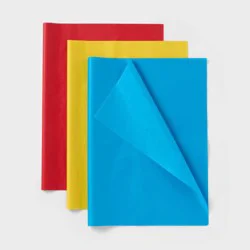 20ct Tissue Paper Red/Yellow/Blue - Spritz™: Multicolor Gift Packaging for All Occasions, Easter, Birthday Gift Bags