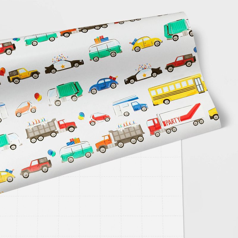 slide 3 of 3, Vehicles Gift Wrapping Paper - Spritz™, 1 ct