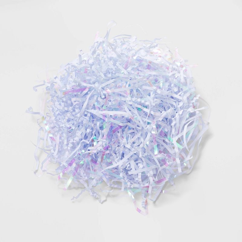 slide 3 of 3, 1.5oz Shred Shredded Filler Iridescent White - Spritz™, 1.5 oz