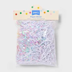 1.5oz Iridescent Paper Shred Filler White - Spritz™