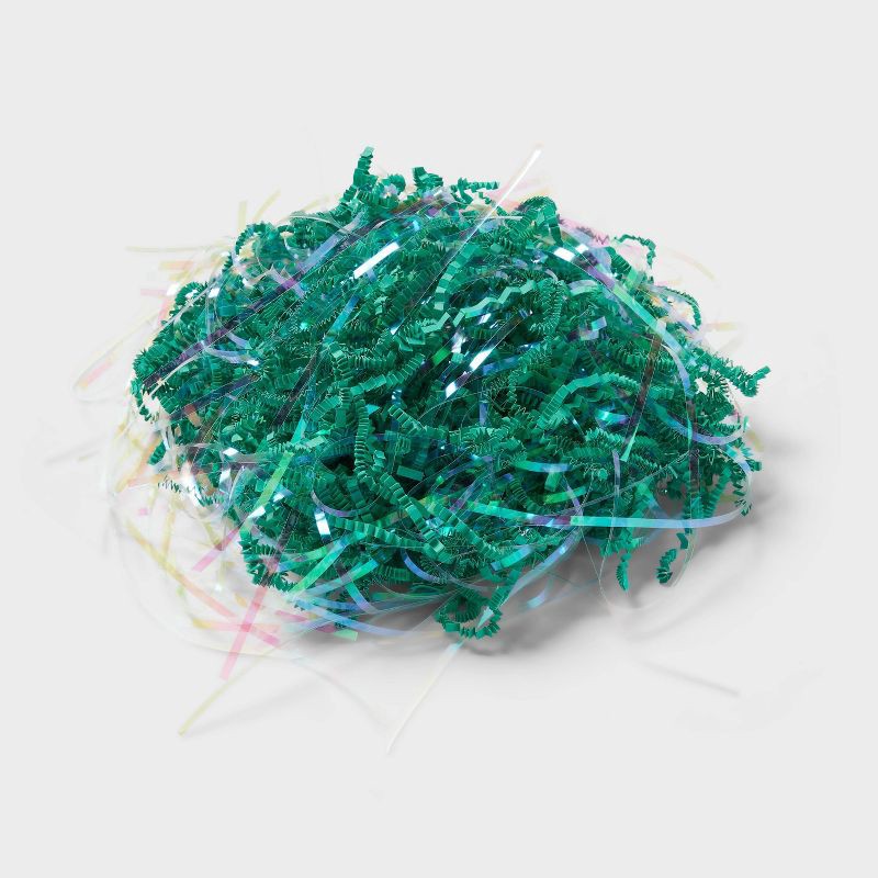 slide 3 of 3, 1.5oz Iridescent Paper Shred Filler Green - Spritz™, 1.5 oz