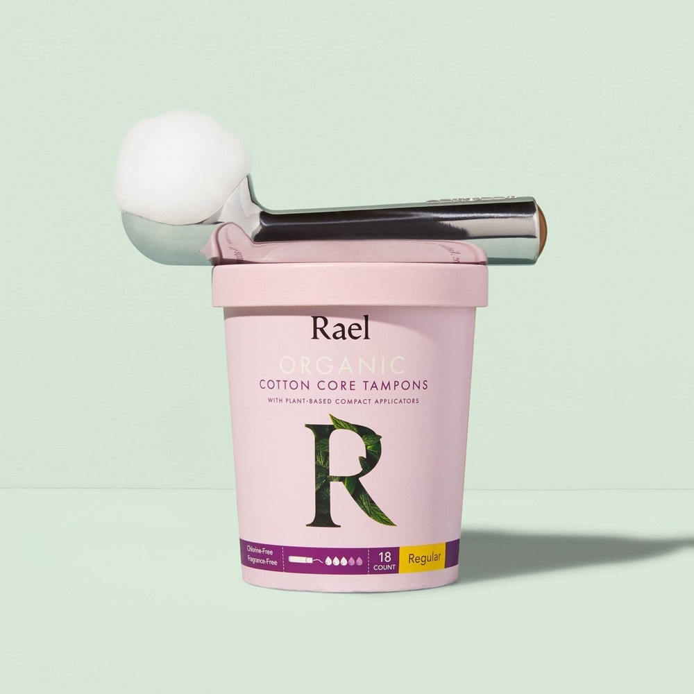slide 3 of 3, Rael Regular Compact Tampons, 18 ct