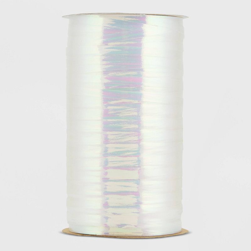 Easter Iridescent Curl Ribbon White - Spritz 1 ct