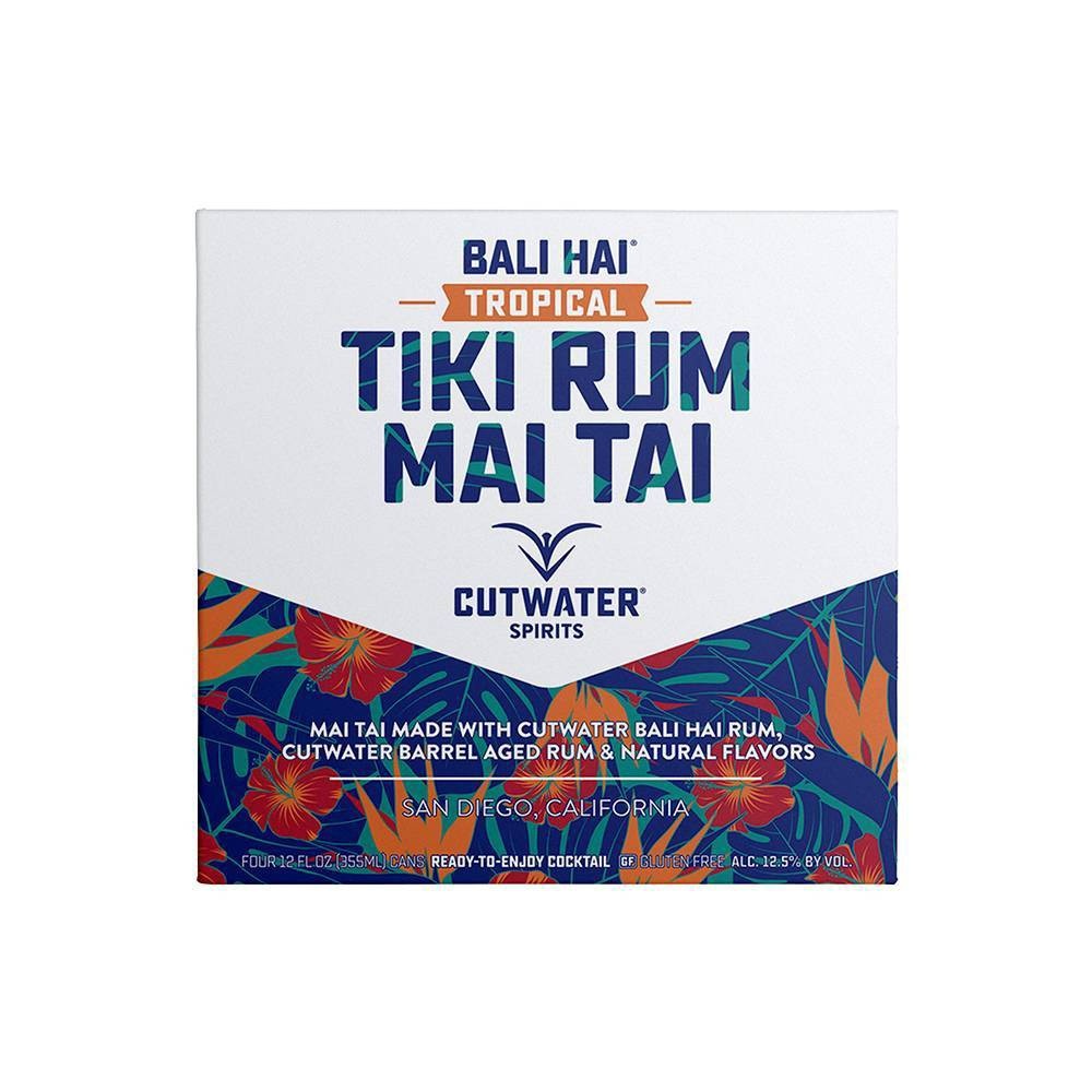 slide 3 of 3, Cutwater Spirits Cutwater Bali Hai Tiki Rum Mai Tai Cocktail, 4 ct; 12 fl oz
