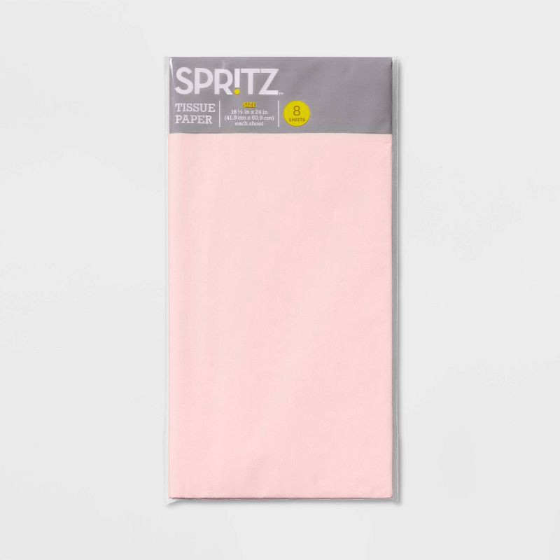 slide 3 of 3, 8ct Pegged Tissue Papers Blush Pink - Spritz™, 8 ct