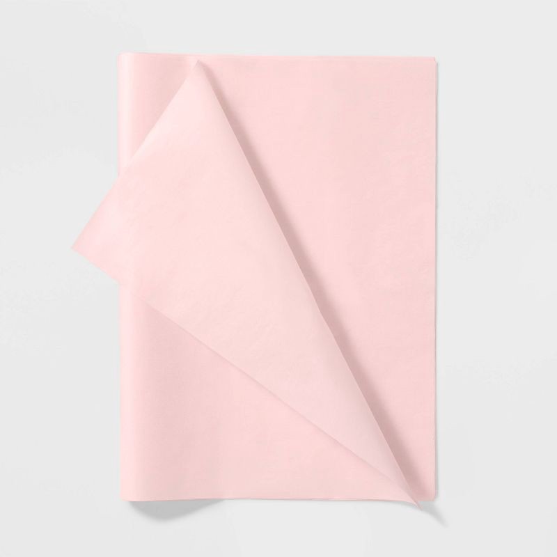 slide 1 of 3, 8ct Pegged Tissue Papers Blush Pink - Spritz™, 8 ct