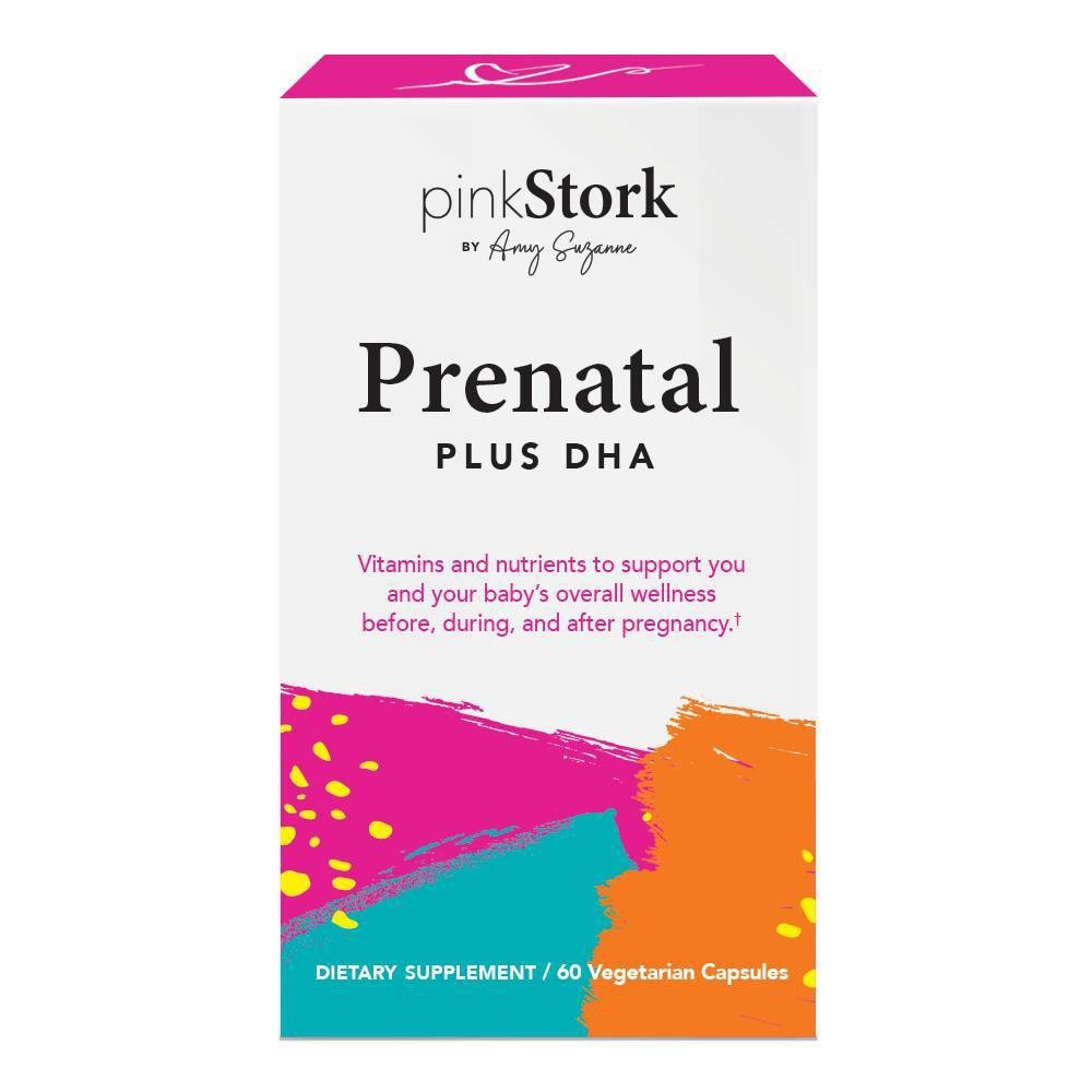 slide 1 of 3, Pink Stork Prenatal Capsules, 60 ct