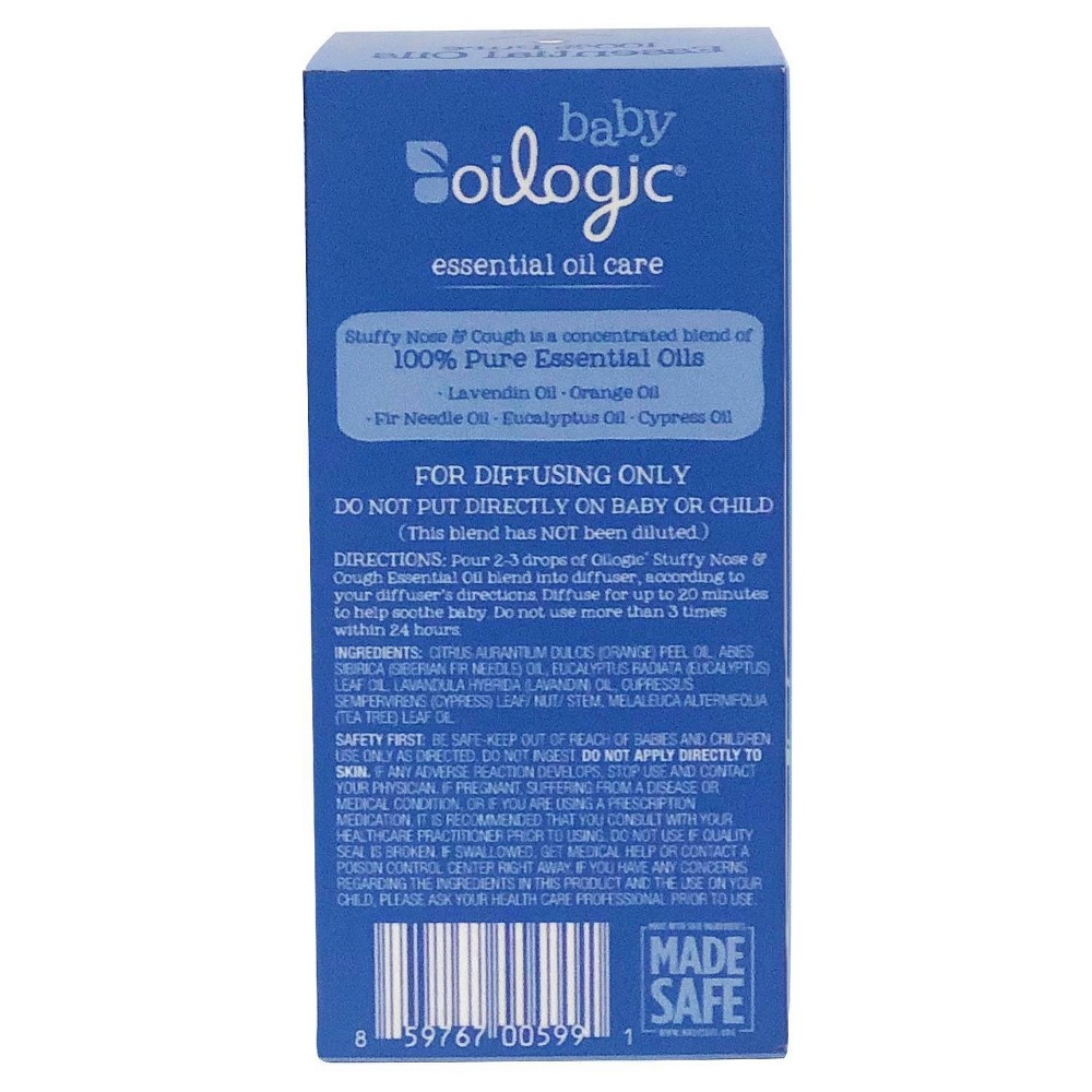 slide 2 of 4, Oilogic Stuffy Nose & Cough Diffusing Oil, 0.17 fl oz