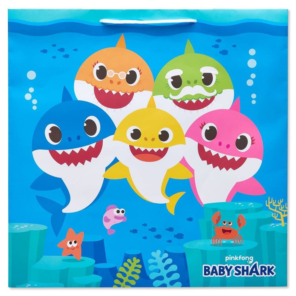 slide 3 of 3, Large Baby Shark Gift Bag, 1 ct