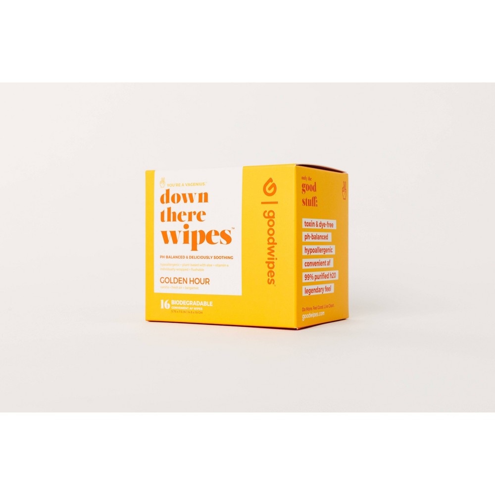 slide 5 of 6, Goodwipes Flushable Down There Cleansing Wipes - Golden Hour, 16 ct