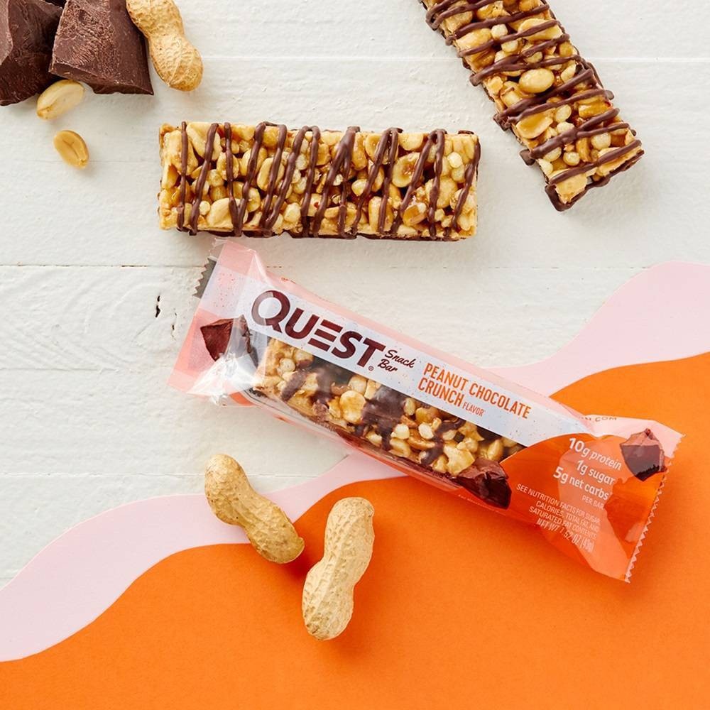 slide 7 of 7, Quest Nutrition Quest Peanut Chocolate Crunch Snack Bar, 5 ct, 7.6 oz