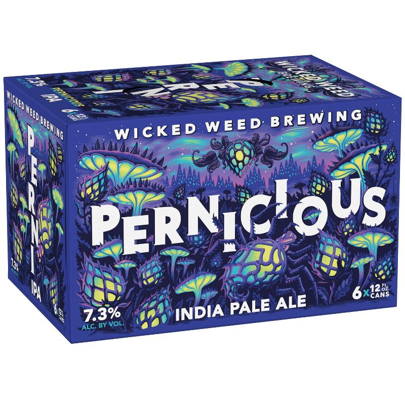 slide 2 of 15, Wicked Weed Brewing Wicked Weed Pernicious IPA Beer - 6pk/12 fl oz Cans, 6 ct; 12 fl oz