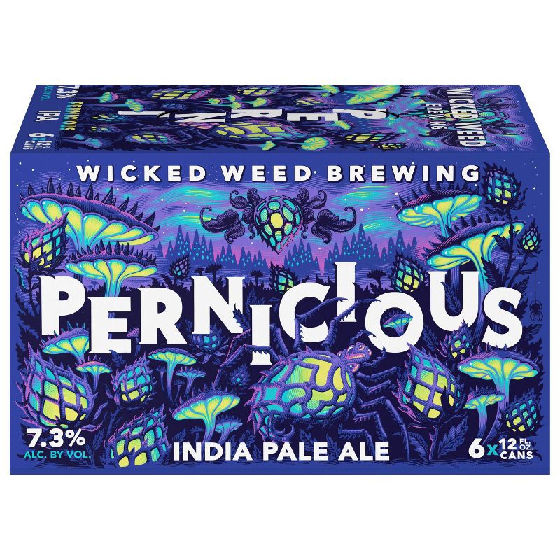 slide 15 of 15, Wicked Weed Brewing Wicked Weed Pernicious IPA Beer - 6pk/12 fl oz Cans, 6 ct; 12 fl oz
