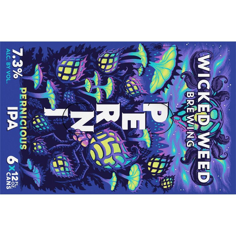 slide 9 of 15, Wicked Weed Brewing Wicked Weed Pernicious IPA Beer - 6pk/12 fl oz Cans, 6 ct; 12 fl oz